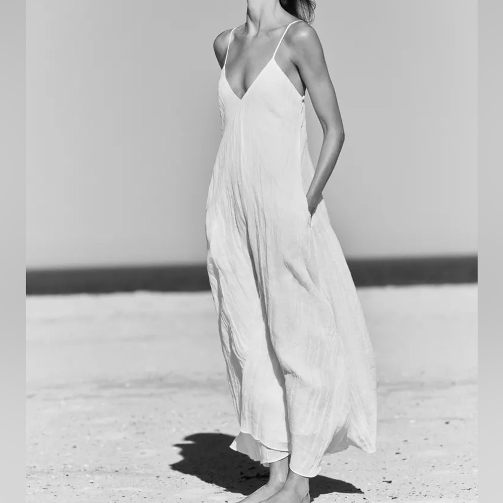 Zara White Maxi Dress